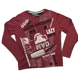 Desigual We Love!! Art Design Long Sleeve Tshirt It’s All in My Mind Men’s XXL